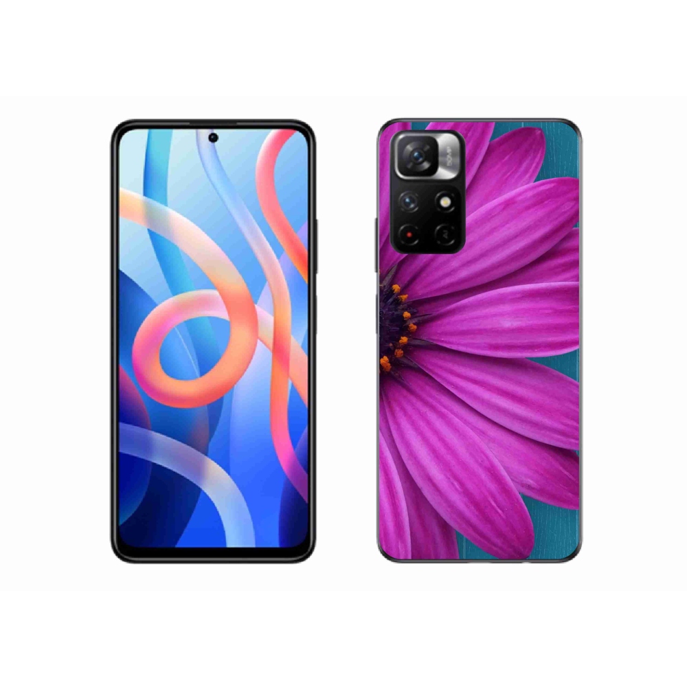 Gél borítás mmCase a Xiaomi Poco M4 Pro 5G-hez - lila margaréta