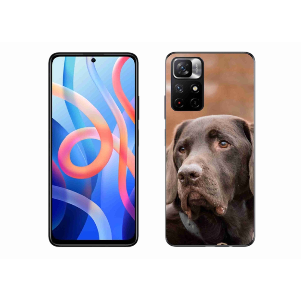 Gél borítás mmCase a Xiaomi Poco M4 Pro 5G-hez - barna labrador
