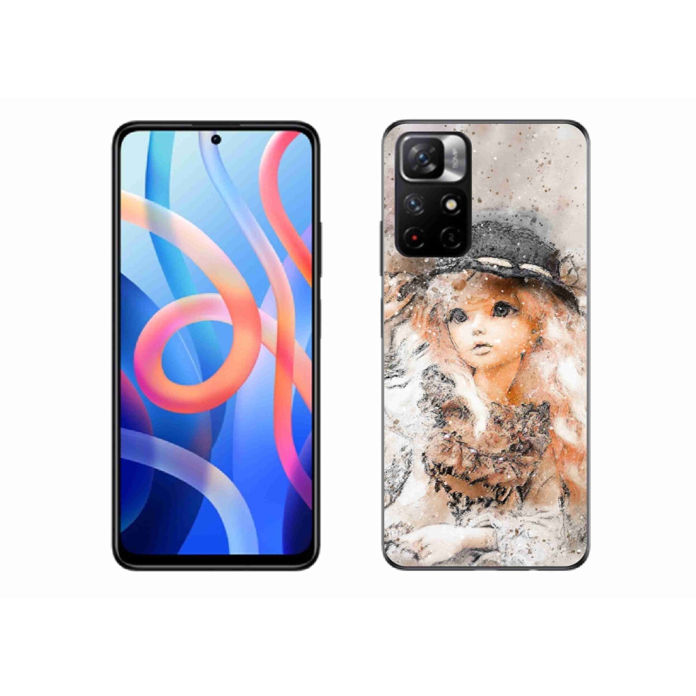 Gél borítás mmCase a Xiaomi Poco M4 Pro 5G számára - lány kalapban