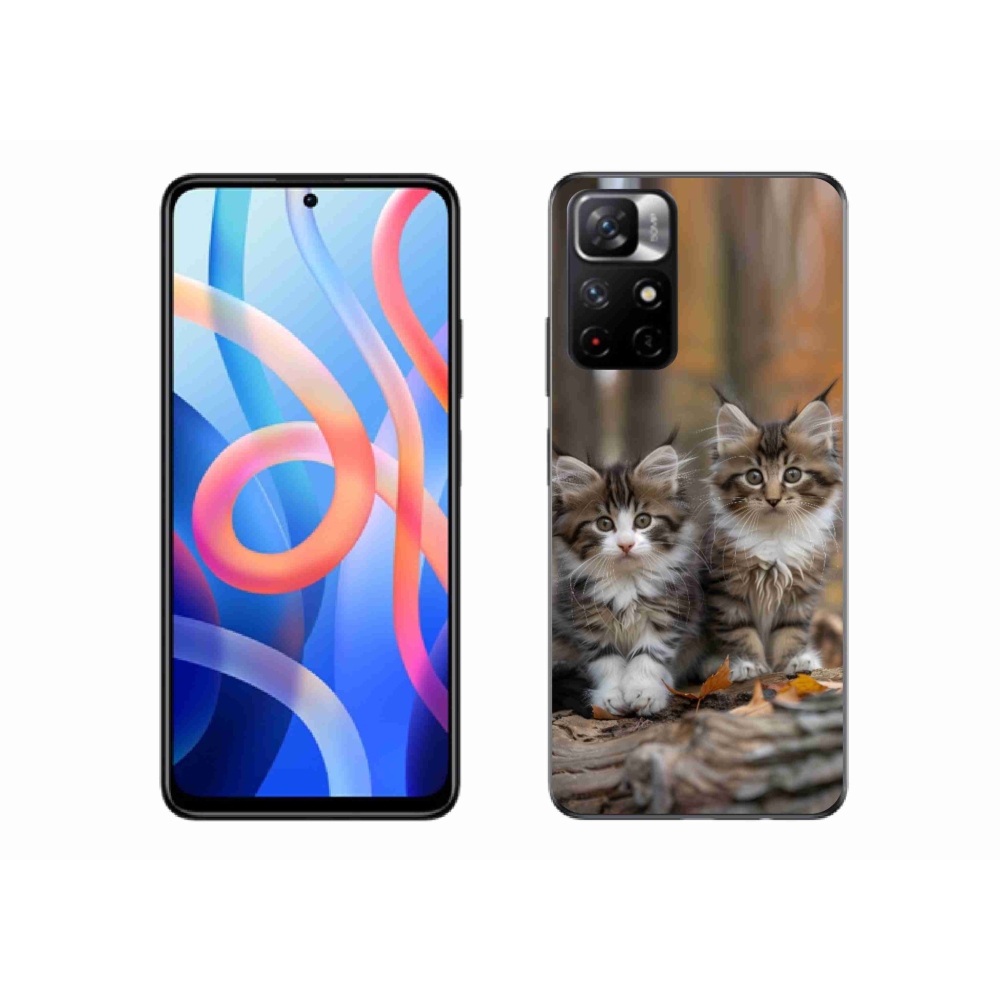 Gél borítás mmCase a Xiaomi Poco M4 Pro 5G számára - cat duo 3