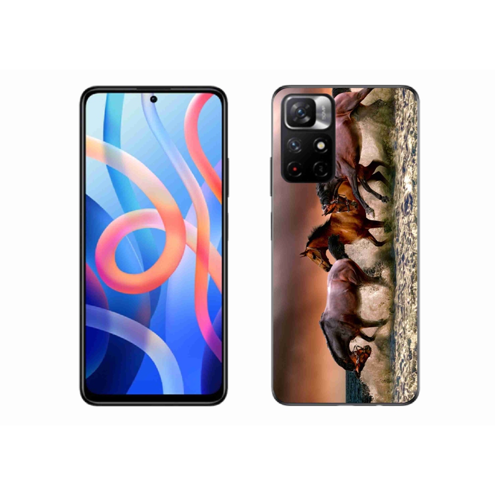 Gél borítás mmCase a Xiaomi Poco M4 Pro 5G-hez - lovak 1