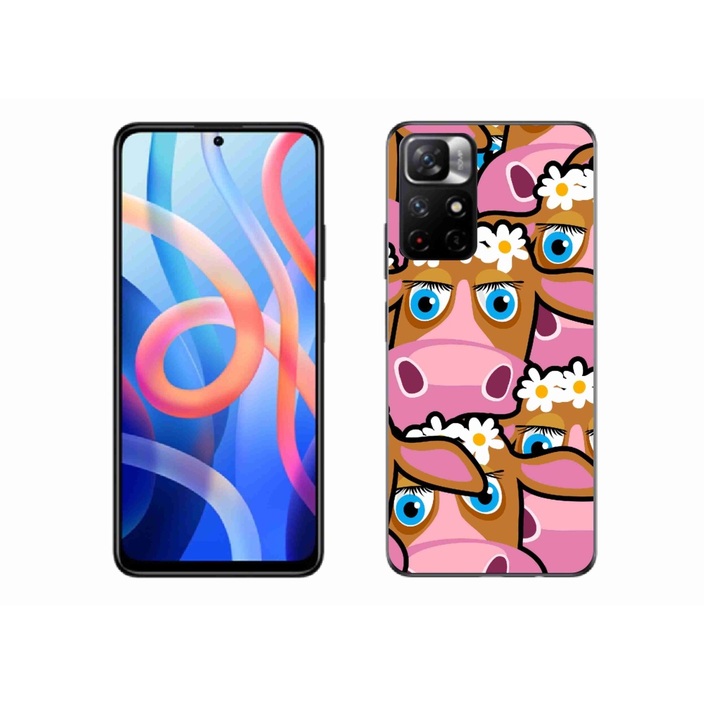 Gél borítás mmCase a Xiaomi Poco M4 Pro 5G számára - rajzfilm tehenek