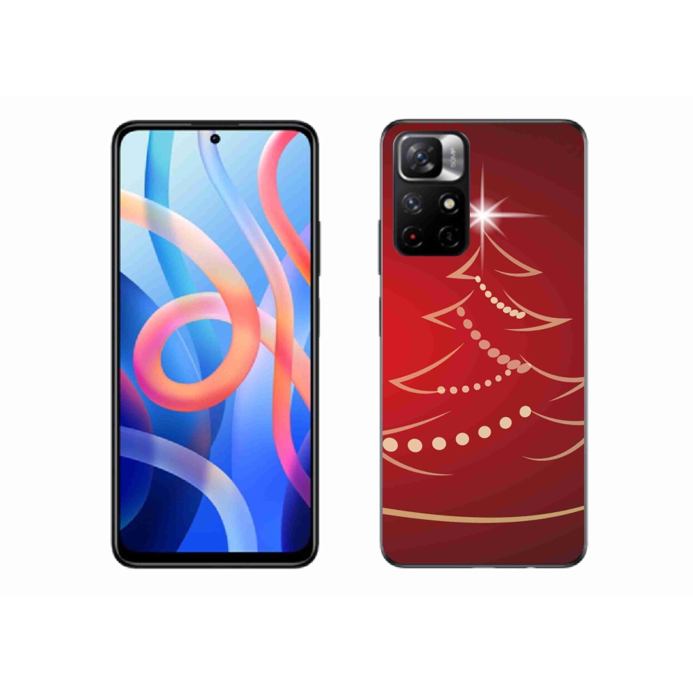 Gél borítás mmCase a Xiaomi Poco M4 Pro 5G számára - karácsonyfa karikatúra