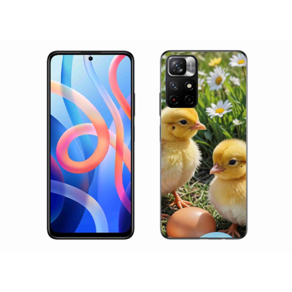 Gél borítás mmCase a Xiaomi Poco M4 Pro 5G számára - csirkék