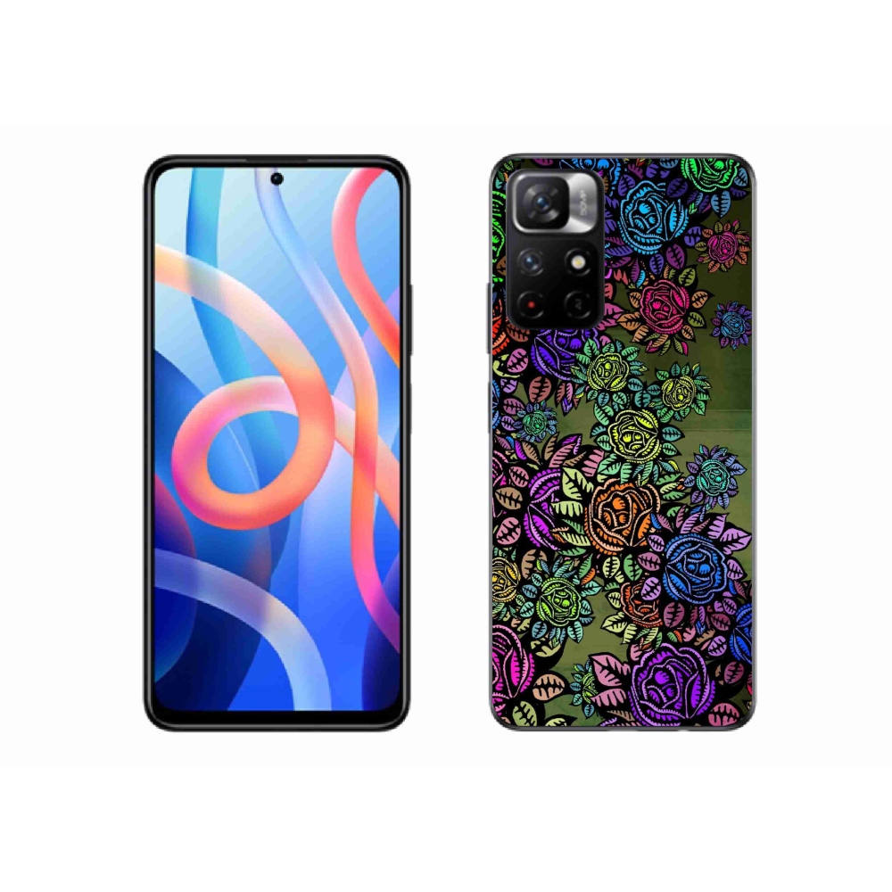 Gél borítás mmCase a Xiaomi Poco M4 Pro 5G számára - virágok 6