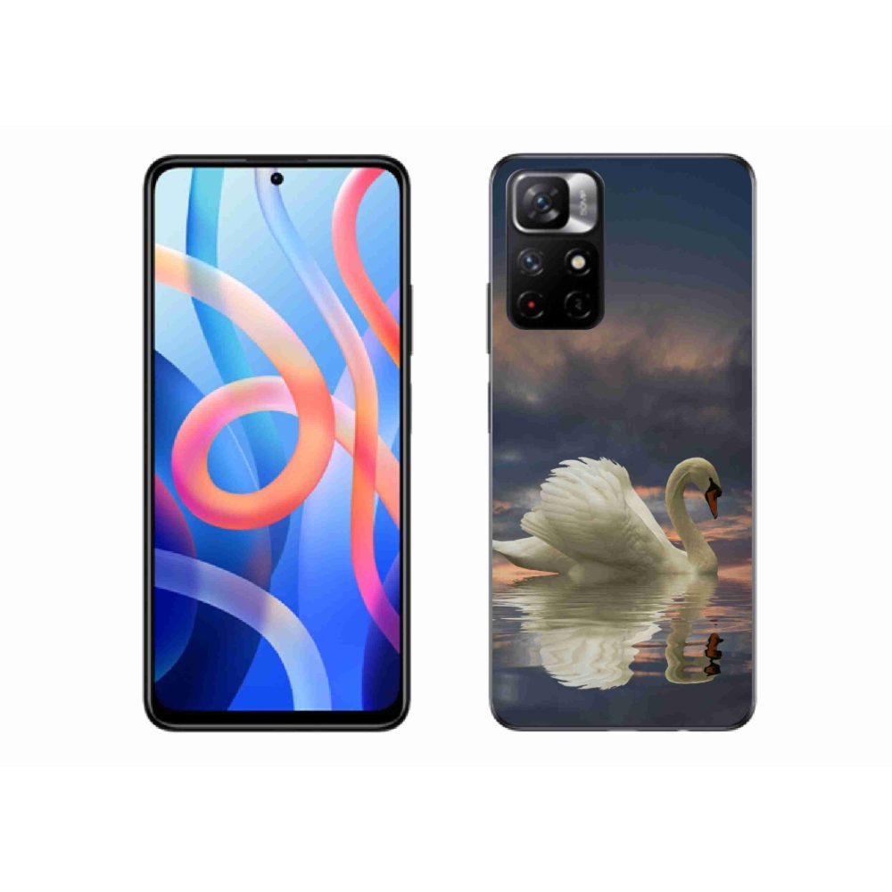 Gél borítás mmCase a Xiaomi Poco M4 Pro 5G számára - hattyú