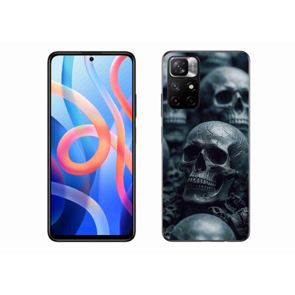 Gél borítás mmCase a Xiaomi Poco M4 Pro 5G számára - koponya 2