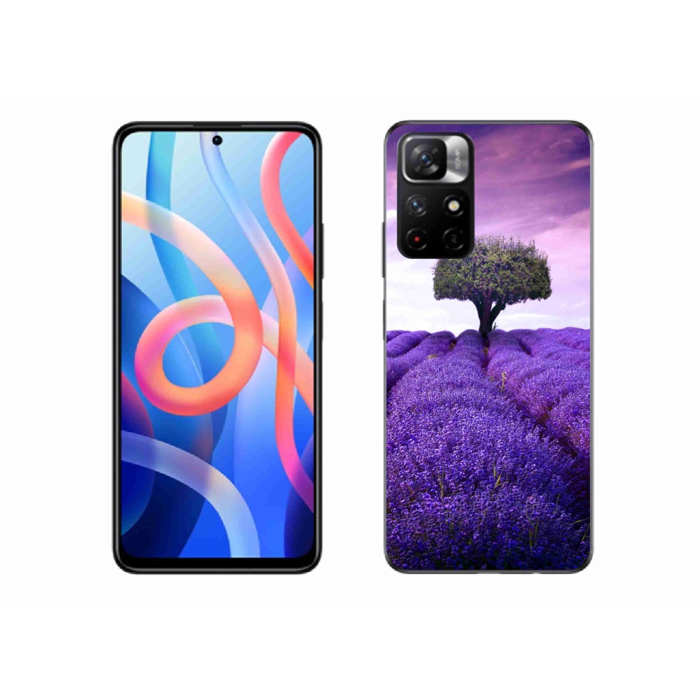 Gél borítás mmCase a Xiaomi Poco M4 Pro 5G számára - levendula rét