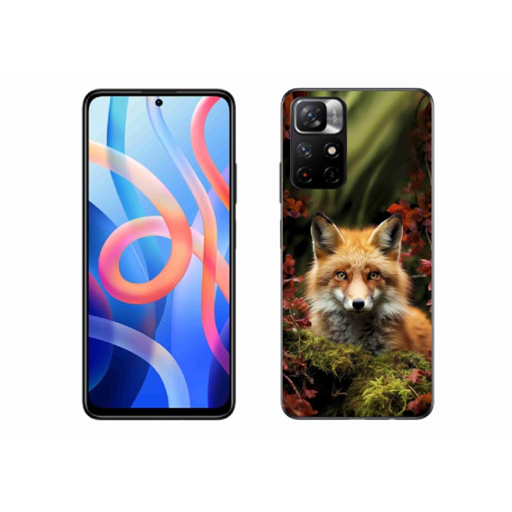 Gél borítás mmCase a Xiaomi Poco M4 Pro 5G számára - róka az erdőben