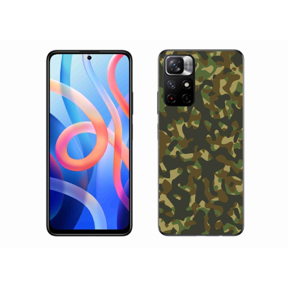 Gél borítás mmCase a Xiaomi Poco M4 Pro 5G számára - álcázó minta 1