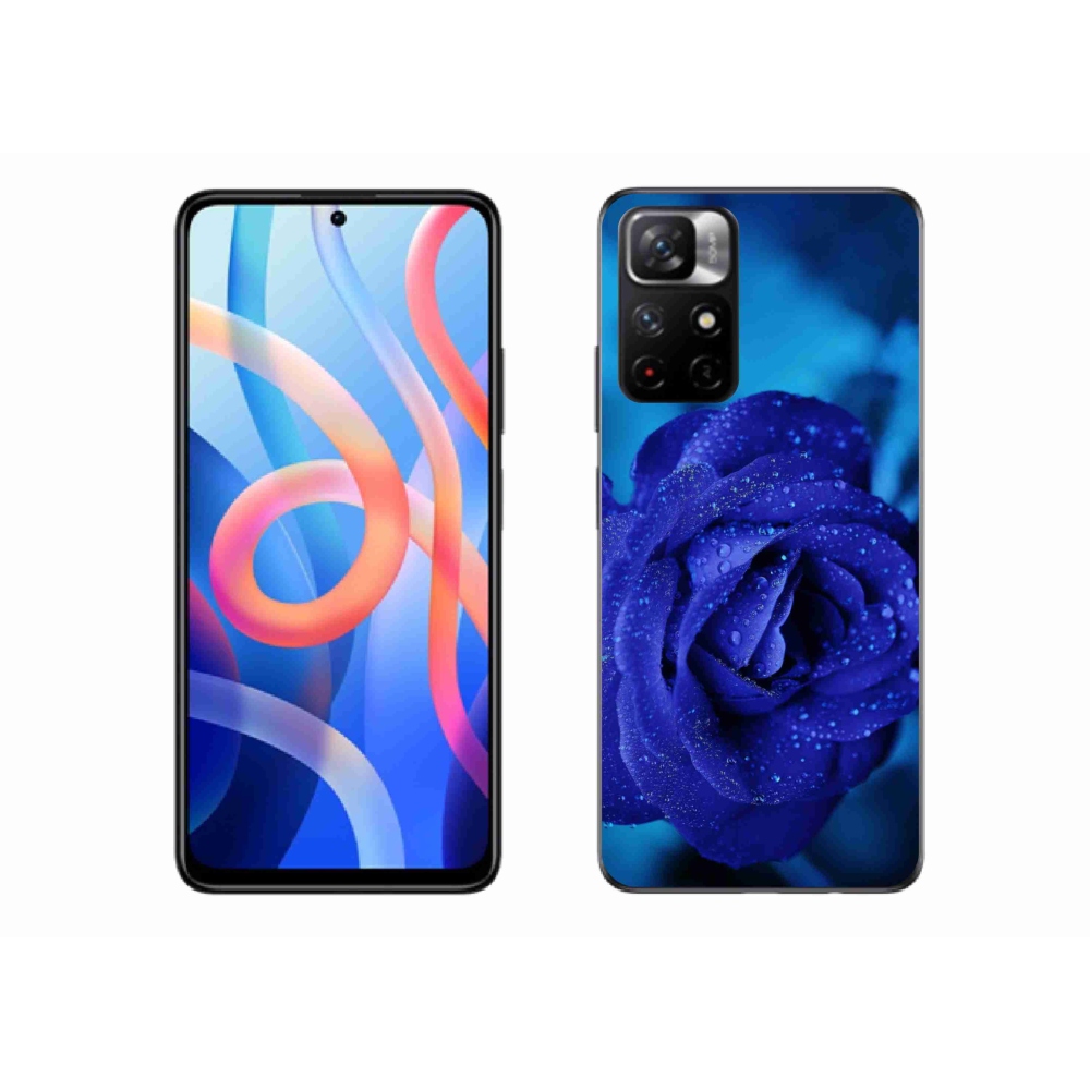 Gél borítás mmCase a Xiaomi Poco M4 Pro 5G-hez - kék rózsa