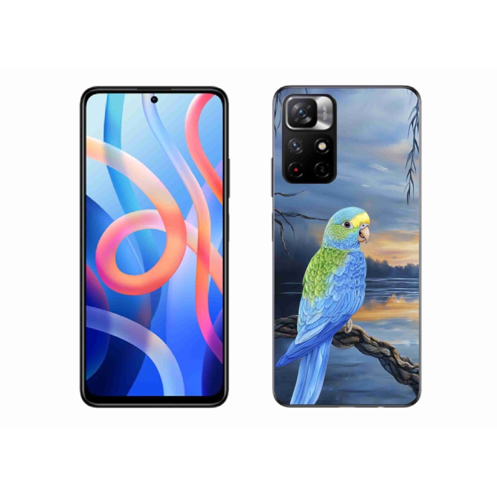 Gél borítás mmCase a Xiaomi Poco M4 Pro 5G készülékhez - kék papagáj