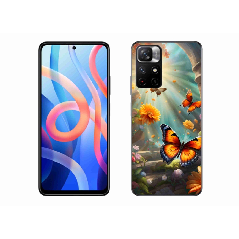 Gél borítás mmCase a Xiaomi Poco M4 Pro 5G-hez - pillangókert 2