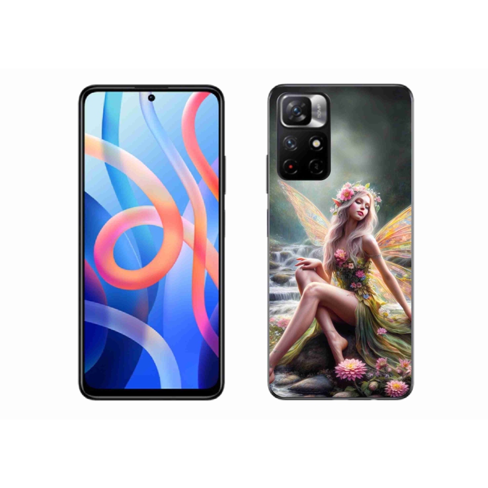 Gél borítás mmCase a Xiaomi Poco M4 Pro 5G - pillangó nőhöz 1