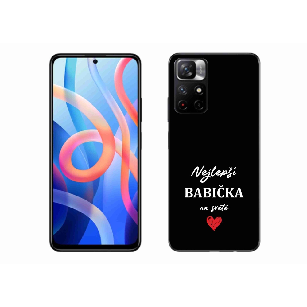 Gél borító mmCase a Xiaomi Poco M4 Pro 5G - legjobb nagymama 1 fekete háttérrel