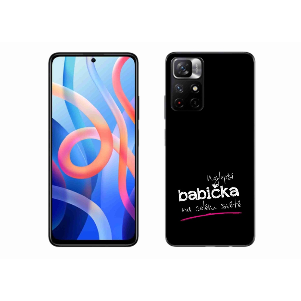 Gél borító mmCase a Xiaomi Poco M4 Pro 5G - legjobb nagymama 4 fekete háttérrel