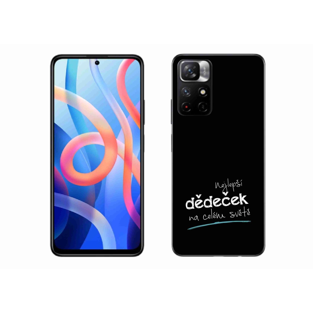 Gélburkolat mmCase a Xiaomi Poco M4 Pro 5G-n - a legjobb nagypapa 3 fekete háttérrel