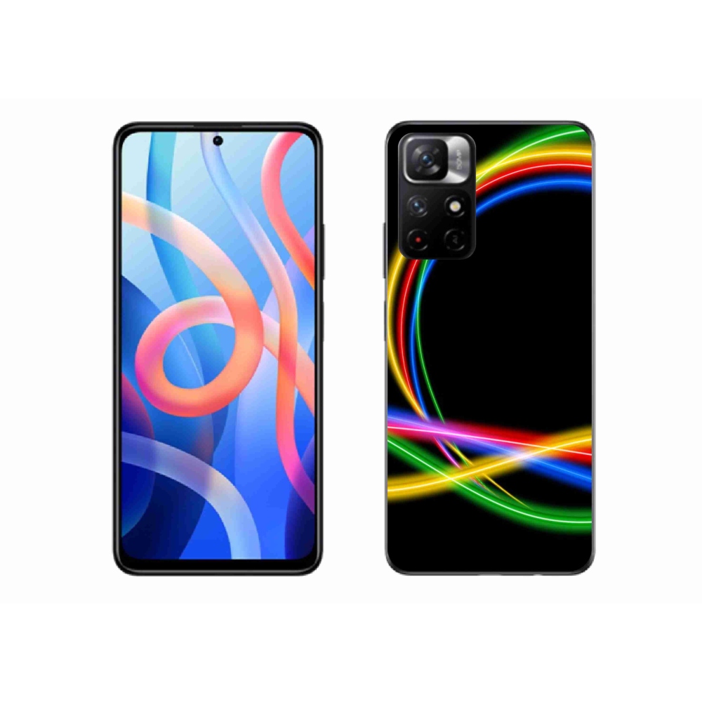 Gél borítás mmCase a Xiaomi Poco M4 Pro 5G számára - neon körök