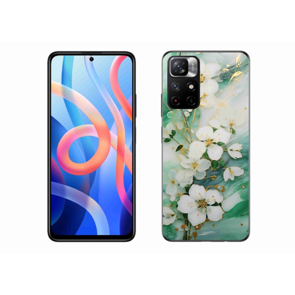 Gél borítás mmCase a Xiaomi Poco M4 Pro 5G számára - gyengéd virágok