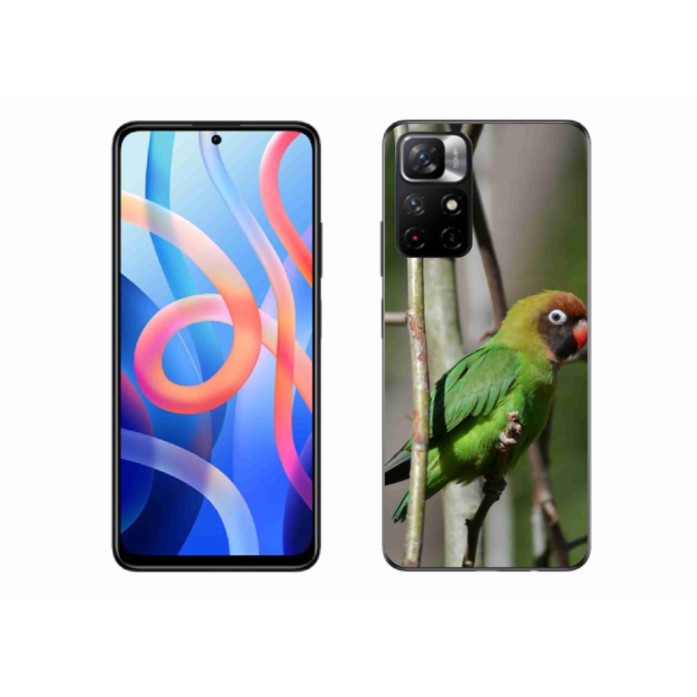 Gél borítás mmCase a Xiaomi Poco M4 Pro 5G számára - papagáj agapornis