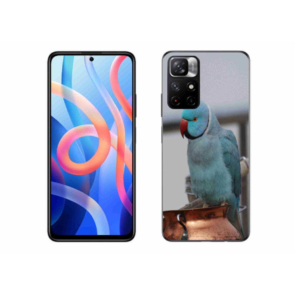 Gél borítás mmCase a Xiaomi Poco M4 Pro 5G-hez - papagáj alexander kék