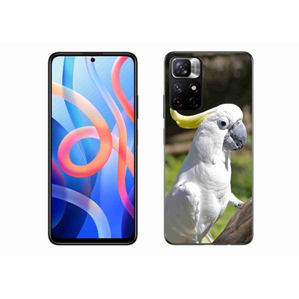 Gél borítás mmCase a Xiaomi Poco M4 Pro 5G számára - papagáj kakadu 2