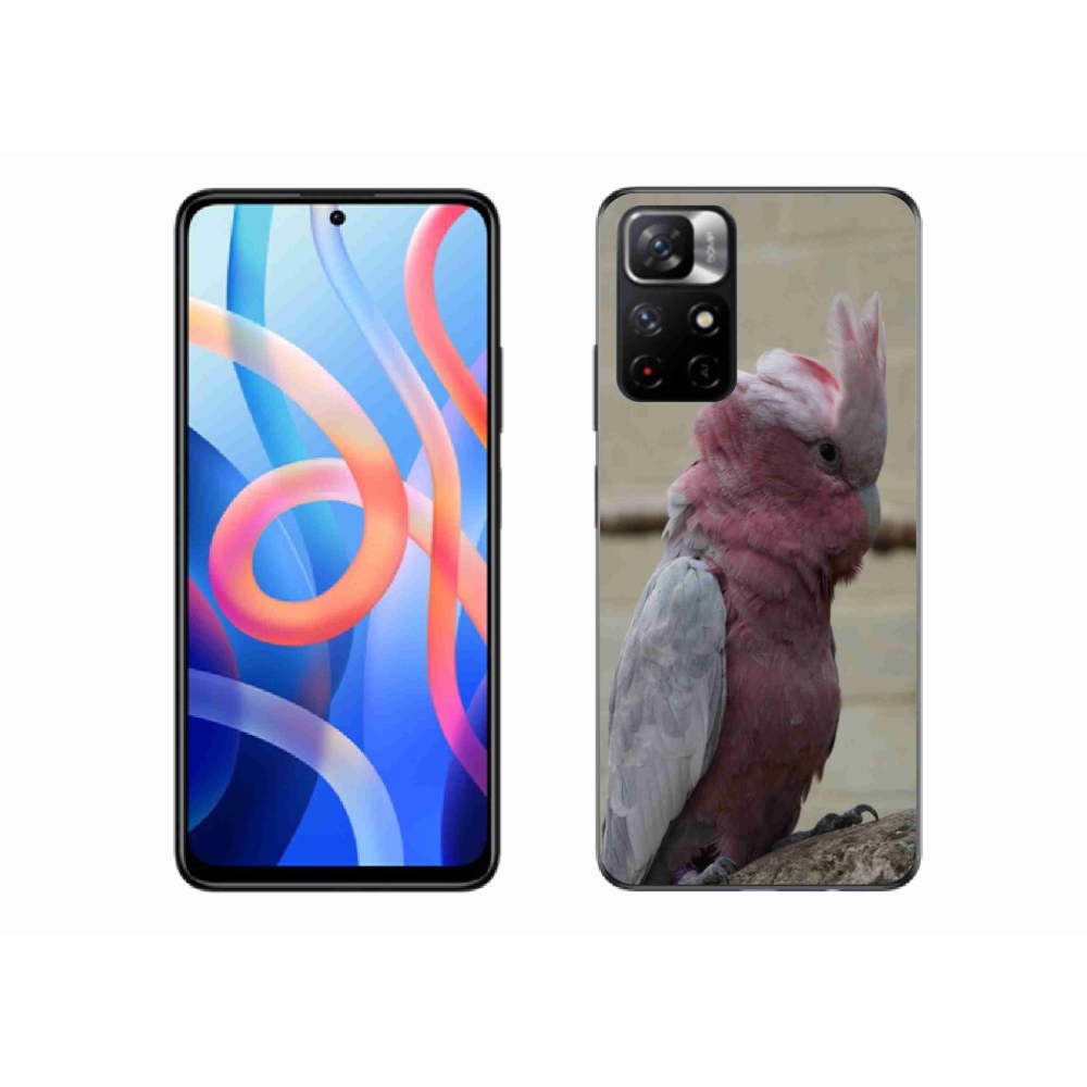 Gél borítás mmCase a Xiaomi Poco M4 Pro 5G-hez - papagáj kakadu rózsaszínű