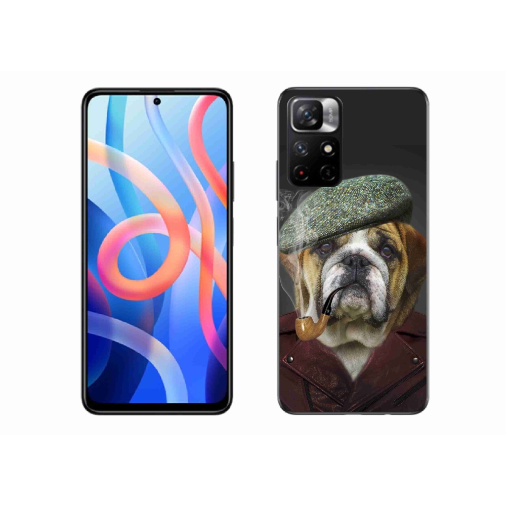 Gél borítás mmCase a Xiaomi Poco M4 Pro 5G számára - kutya csővel