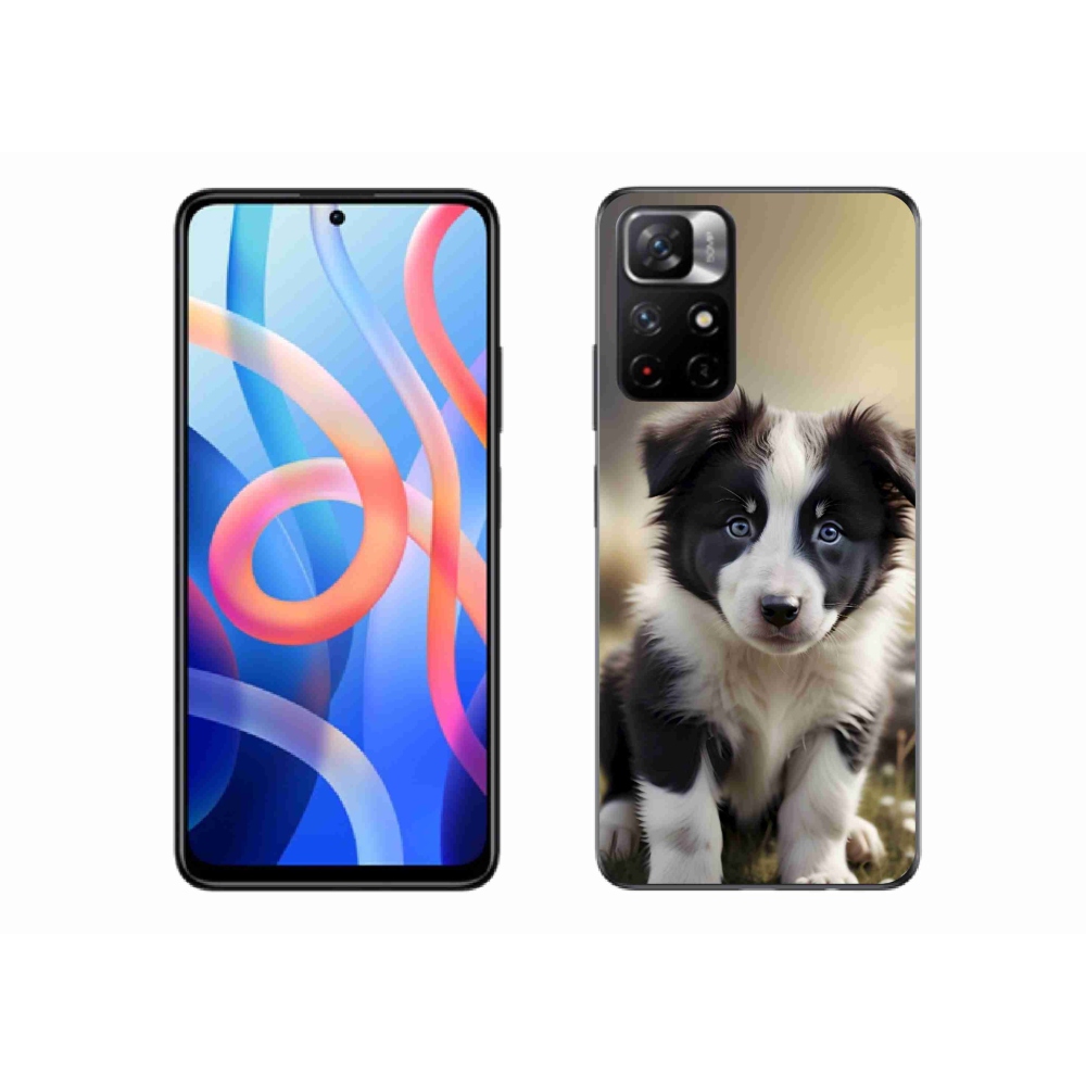 Gél borítás mmCase a Xiaomi Poco M4 Pro 5G számára - aranyos border collie