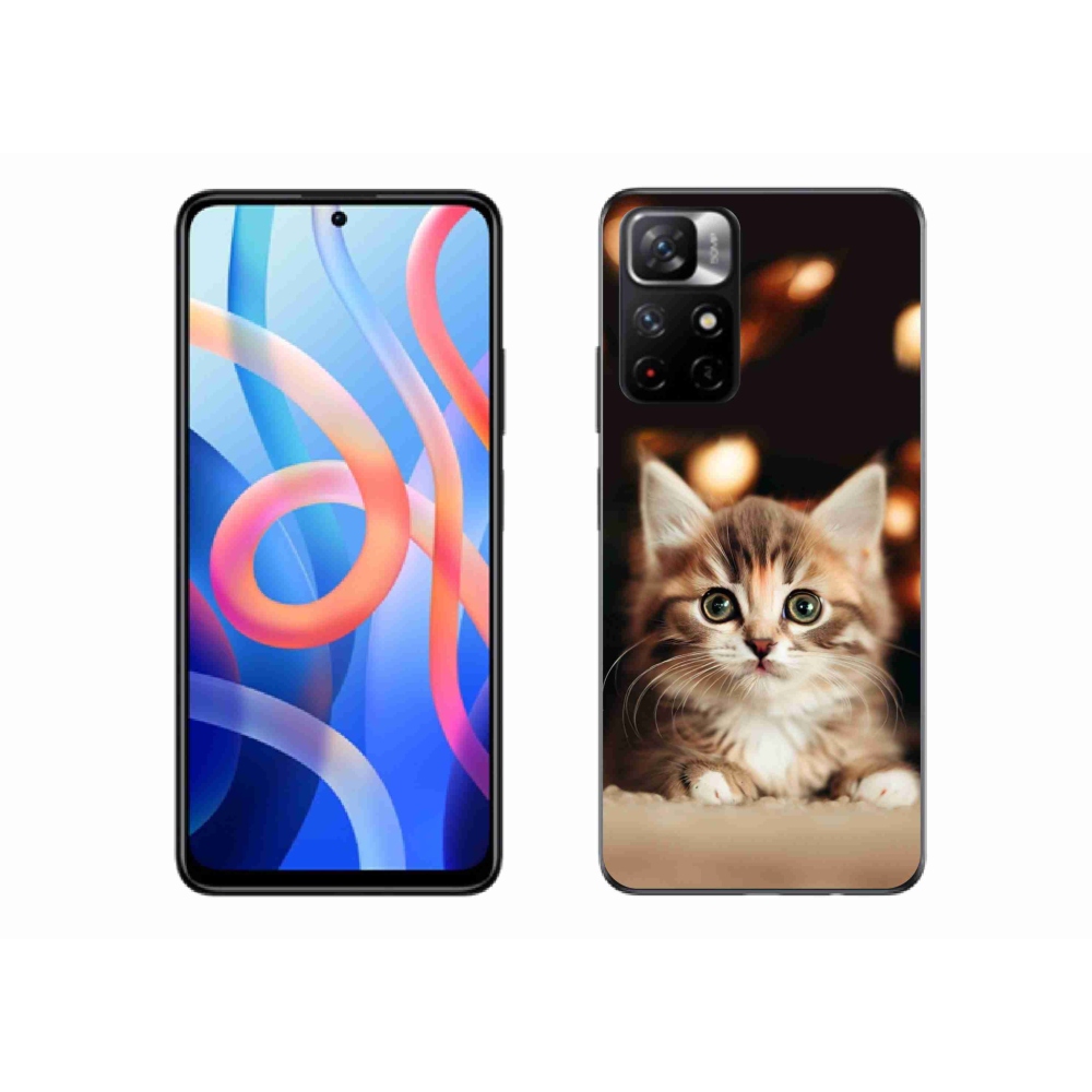 Gél borítás mmCase a Xiaomi Poco M4 Pro 5G számára - aranyos cica 2