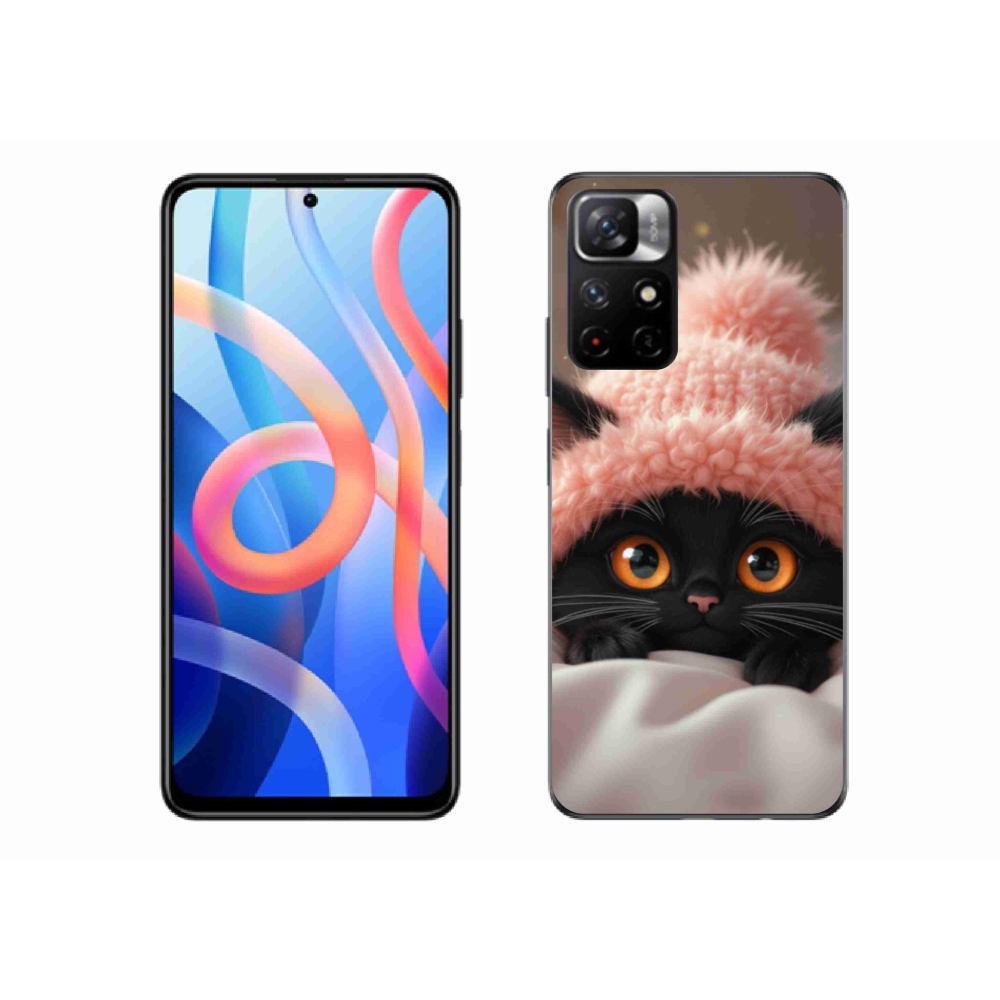 Gél borító mmCase a Xiaomi Poco M4 Pro 5G számára - aranyos cica 7