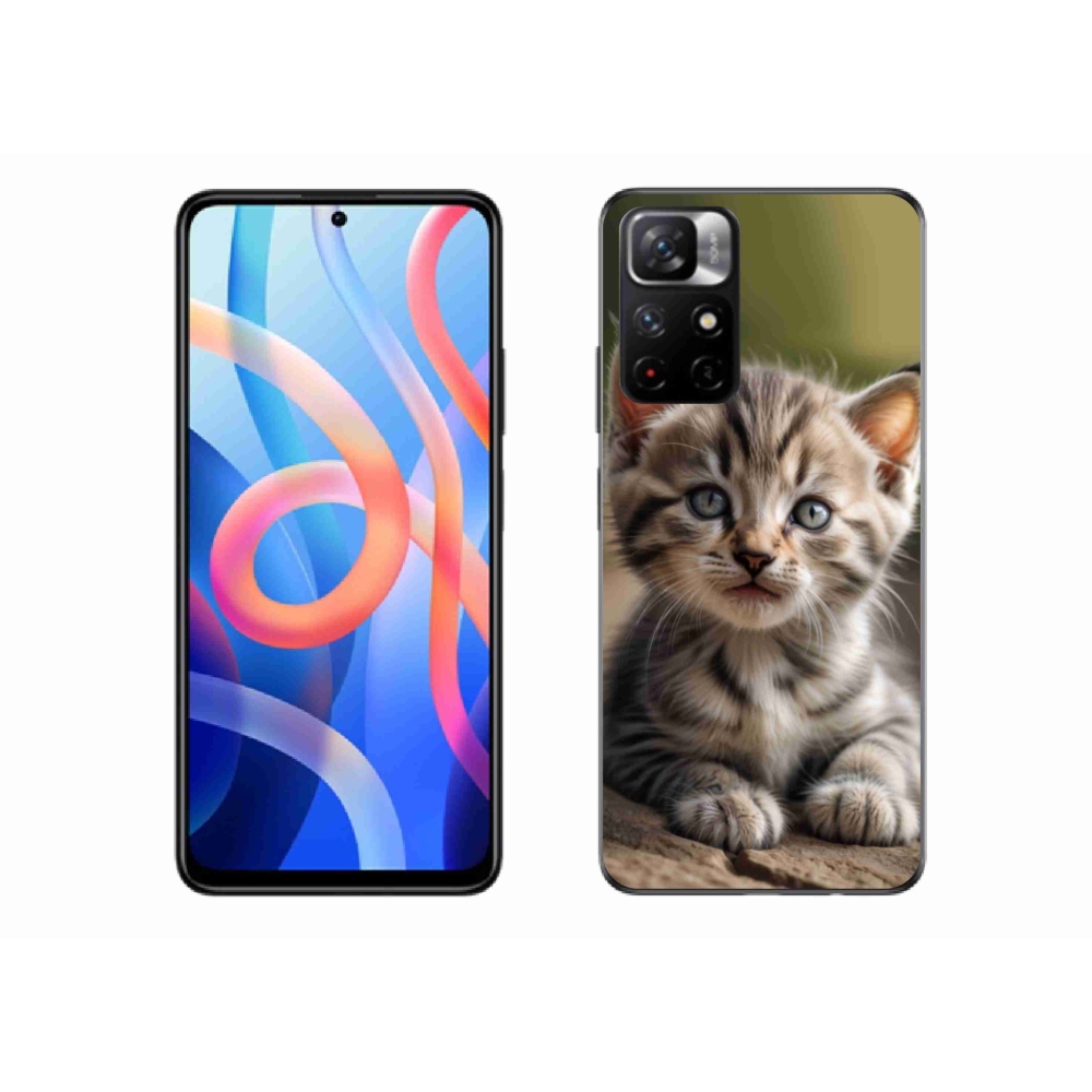 Gél borítás mmCase a Xiaomi Poco M4 Pro 5G számára - aranyos cica 9