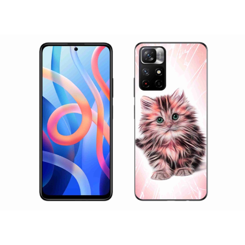 Gél borítás mmCase a Xiaomi Poco M4 Pro 5G számára - aranyos cica