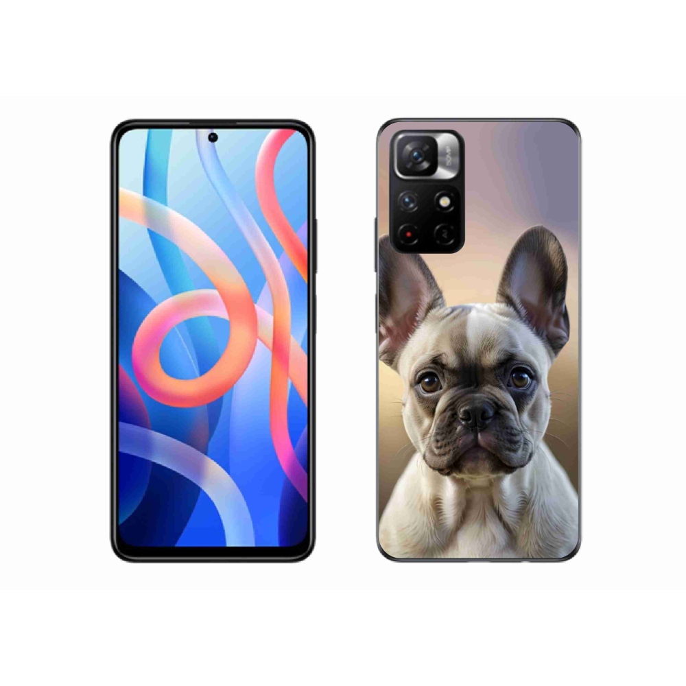 Gél borítás mmCase a Xiaomi Poco M4 Pro 5G számára - aranyos francia bulldog
