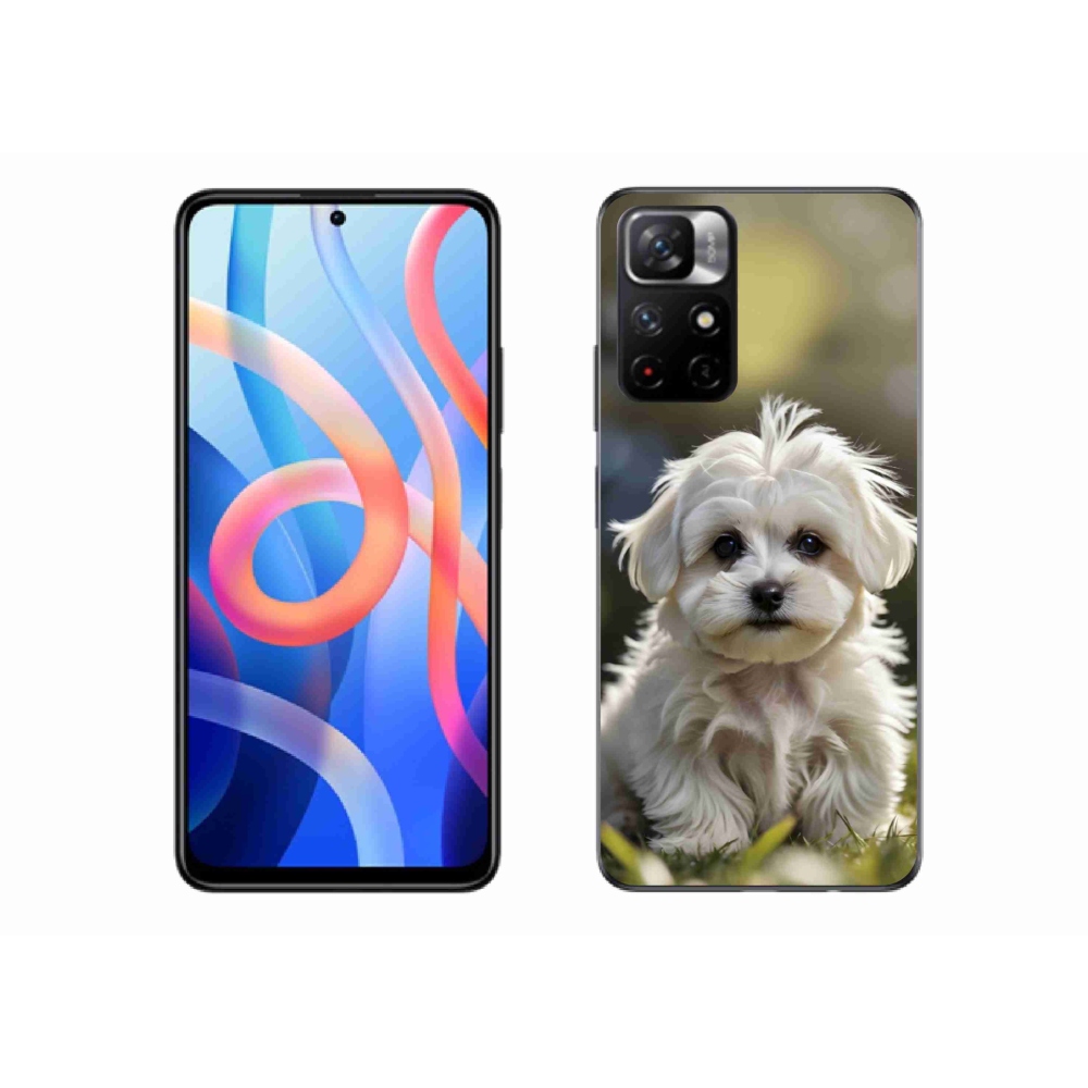 Gél borítás mmCase a Xiaomi Poco M4 Pro 5G számára - aranyos máltai kutya