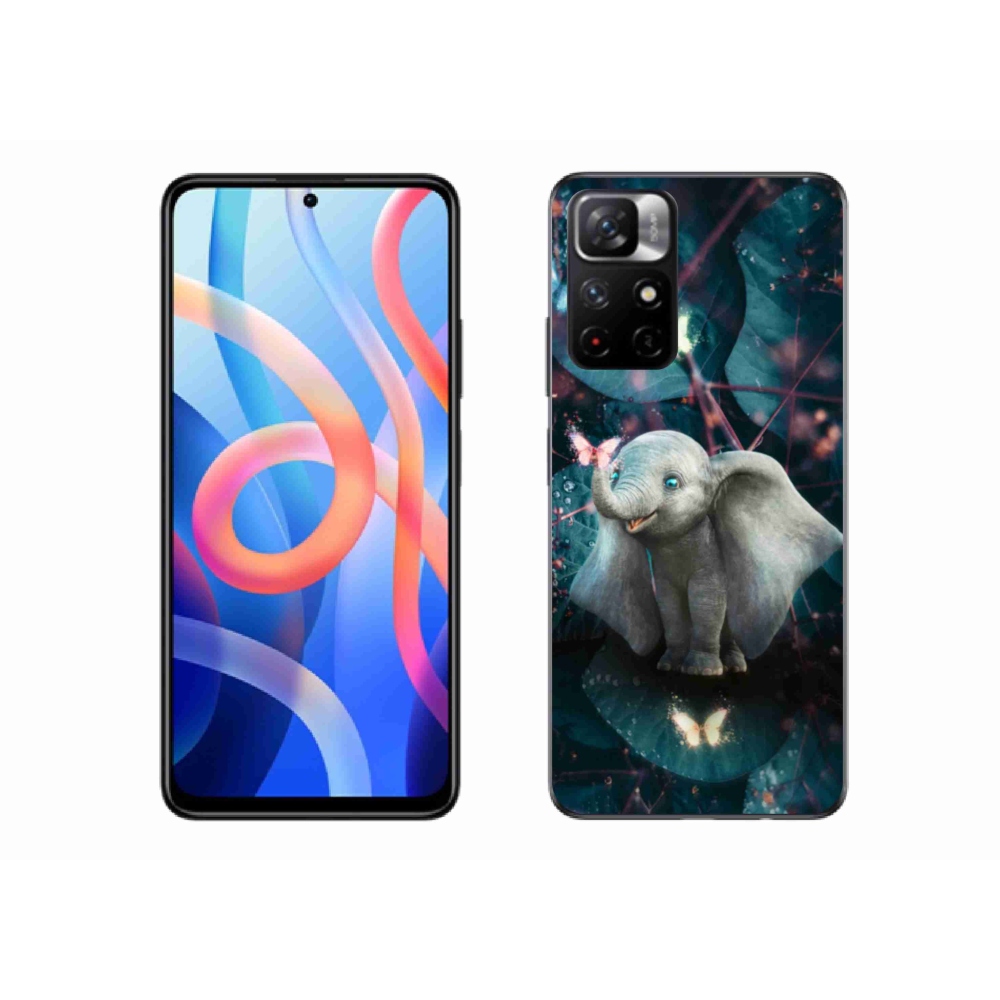 Gél borítás mmCase a Xiaomi Poco M4 Pro 5G számára - aranyos elefánt