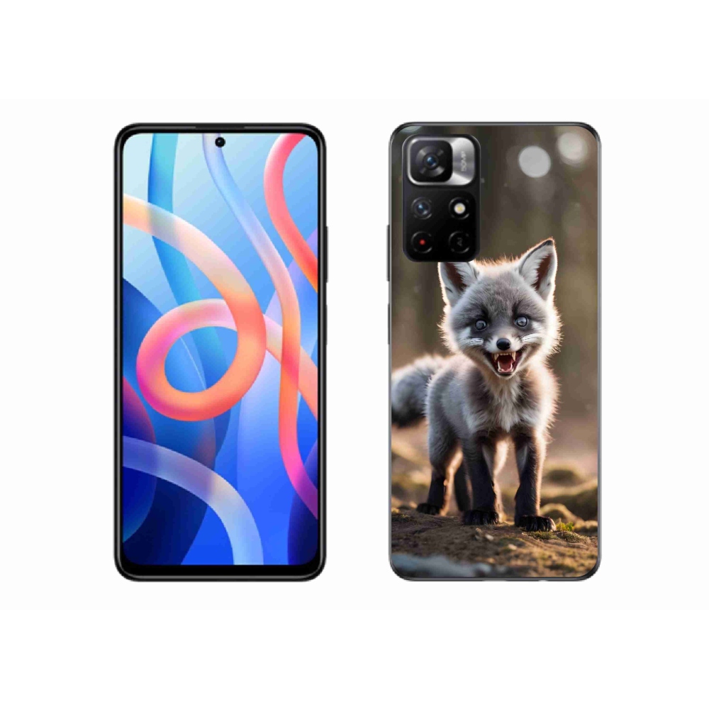 Gél borítás mmCase a Xiaomi Poco M4 Pro 5G számára - angry fox