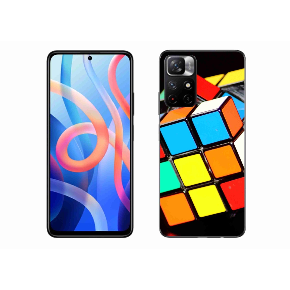 Gél borítás mmCase a Xiaomi Poco M4 Pro 5G számára - Rubik-kocka