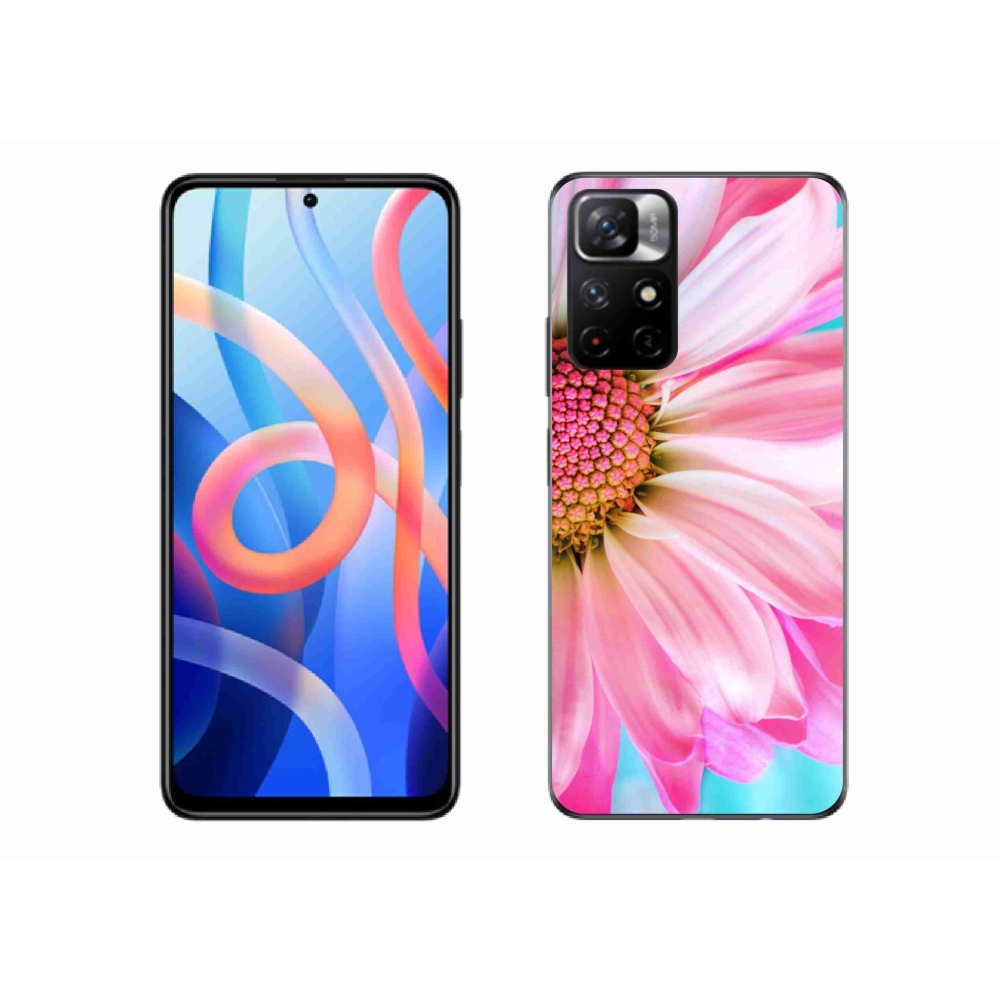 Gél borítás mmCase a Xiaomi Poco M4 Pro 5G-hez - rózsaszín virág