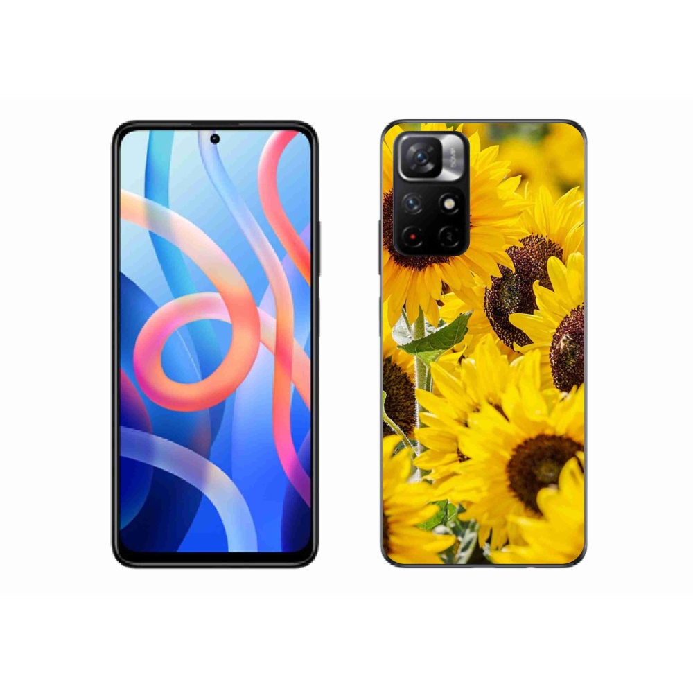 Gél borítás mmCase a Xiaomi Poco M4 Pro 5G számára - napraforgó