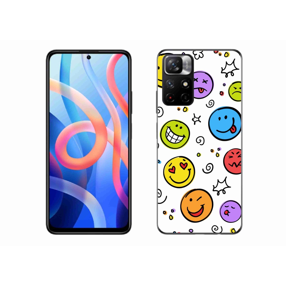 Gél borítás mmCase a Xiaomi Poco M4 Pro 5G számára - smiley-k