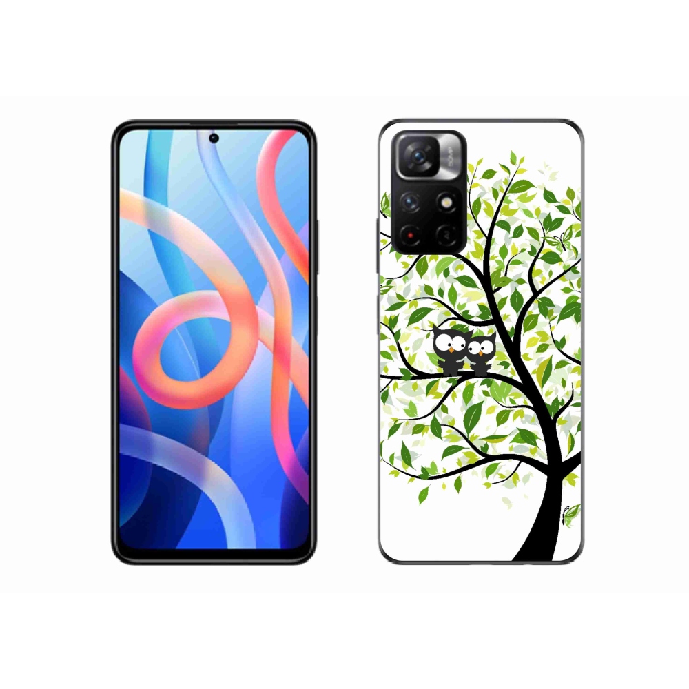 Gél borító mmCase a Xiaomi Poco M4 Pro 5G számára - baglyok a fán