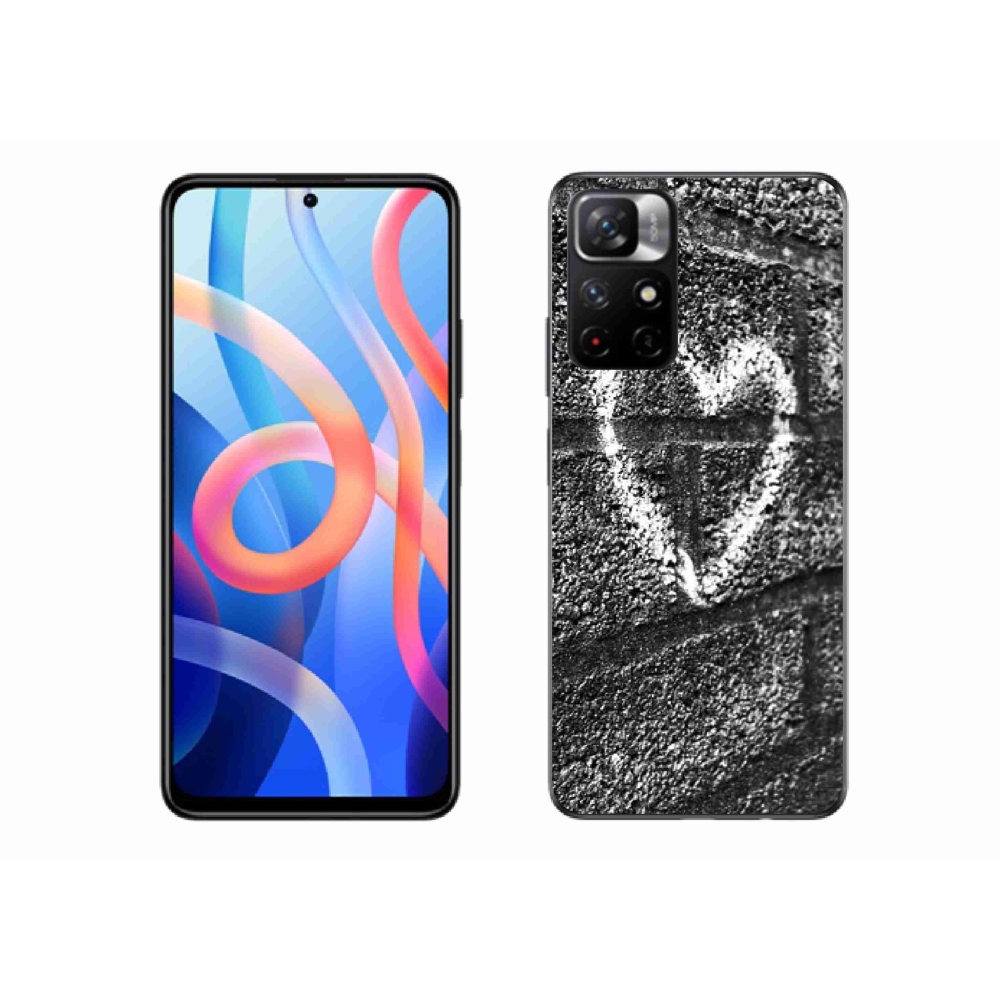 Gél borítás mmCase a Xiaomi Poco M4 Pro 5G számára - szív a falon