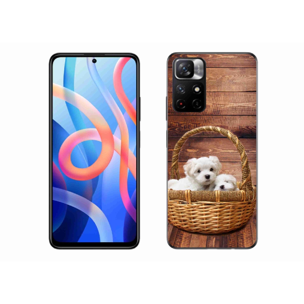 Gél borítás mmCase a Xiaomi Poco M4 Pro 5G számára - kölyökkutyák