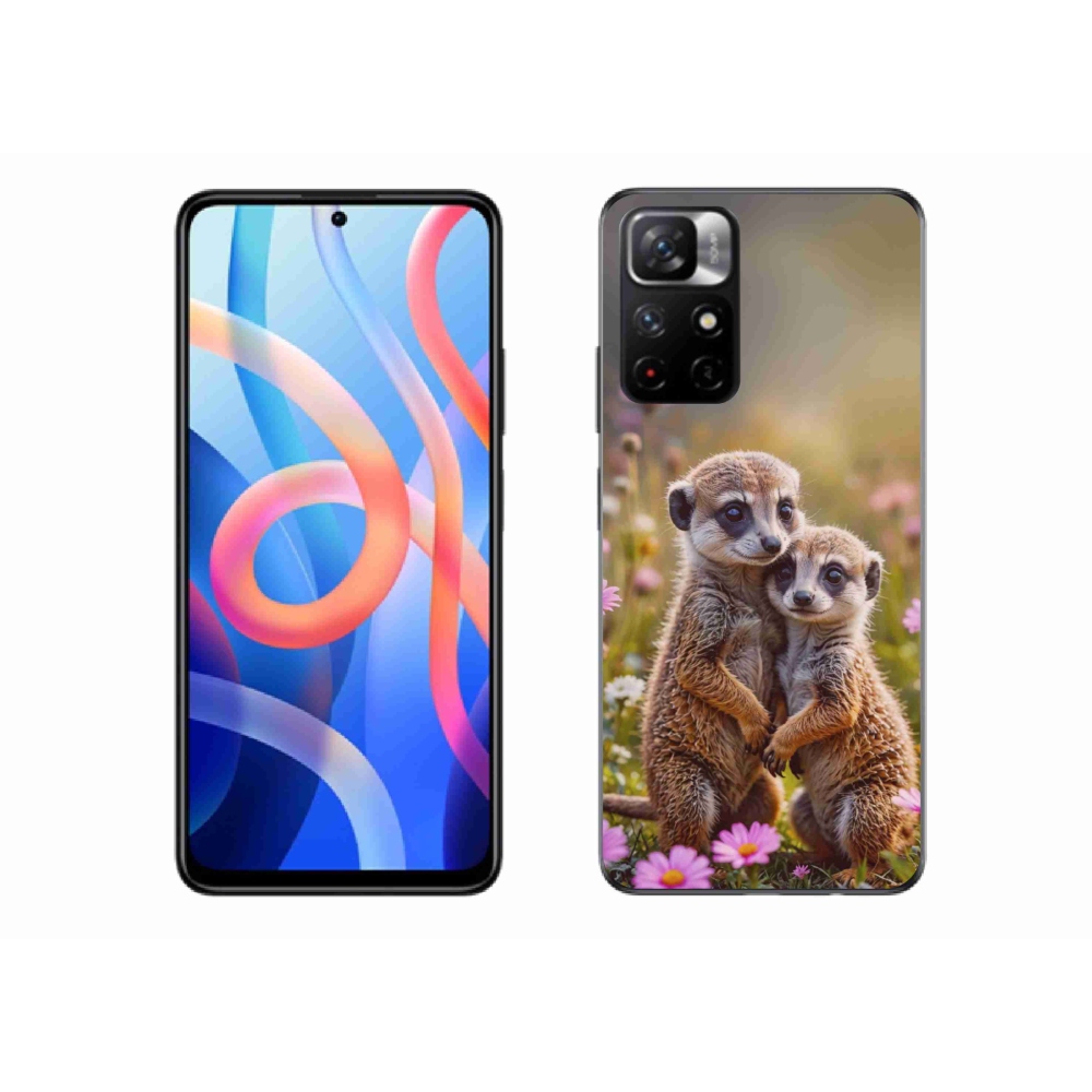 Gél borítás mmCase a Xiaomi Poco M4 Pro 5G számára - szurikátás duó