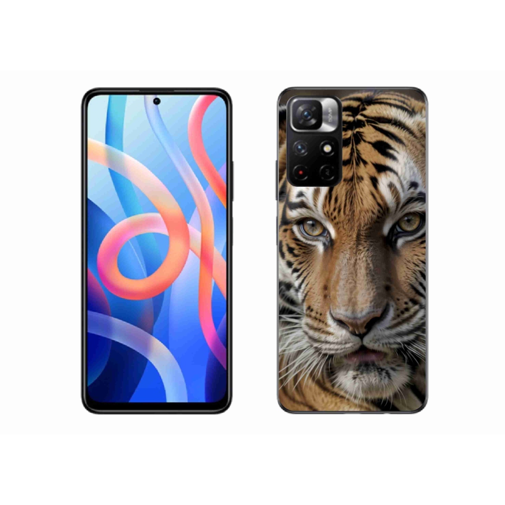 Gél borítás mmCase a Xiaomi Poco M4 Pro 5G számára - tigris nézet