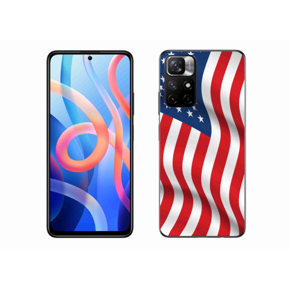 Gél borítás mmCase a Xiaomi Poco M4 Pro 5G számára - amerikai zászló