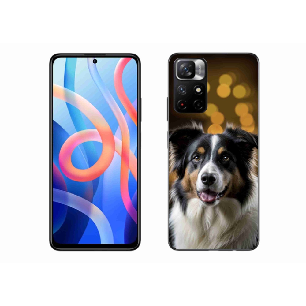 Gél borítás mmCase a Xiaomi Poco M4 Pro 5G számára - mosolygó ausztrál juhászkutya