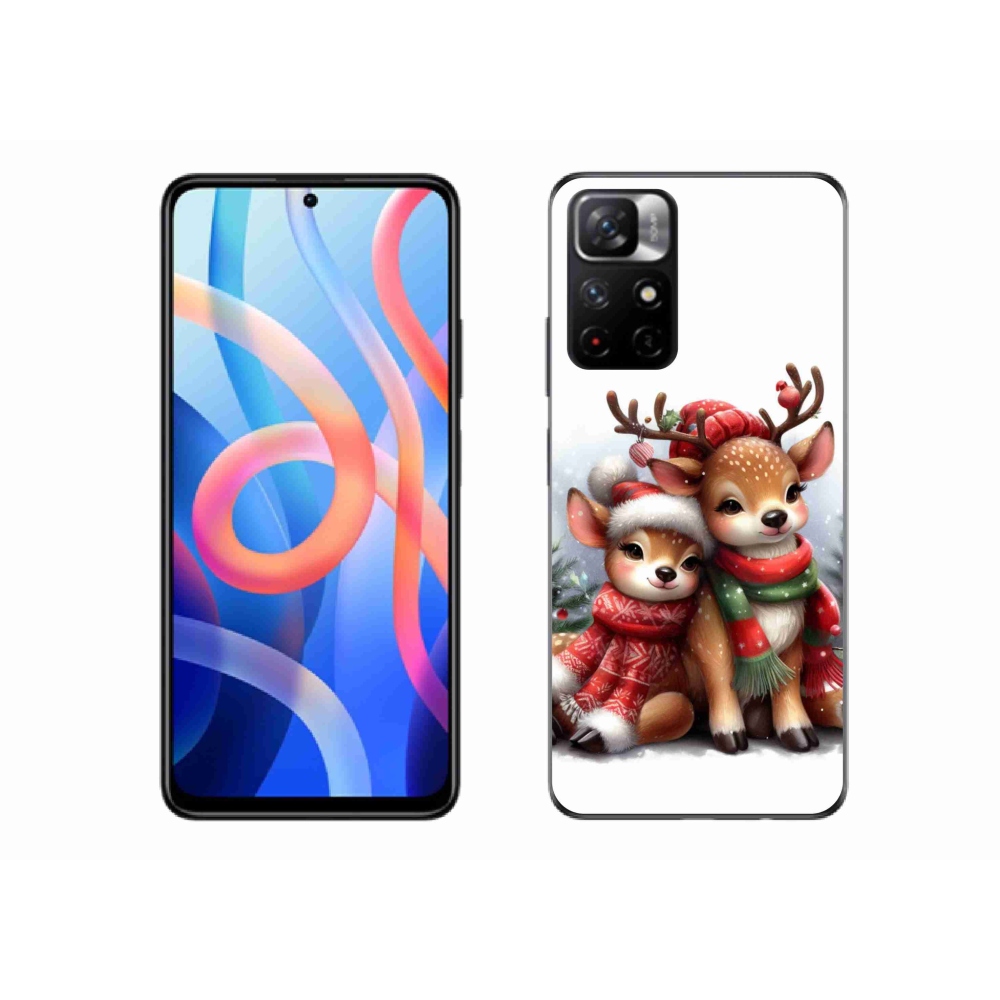 Gél borítás mmCase a Xiaomi Poco M4 Pro 5G számára - karácsonyi rénszarvas