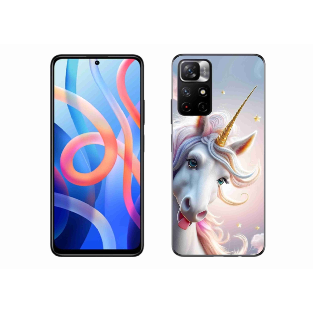 Gél borítás mmCase a Xiaomi Poco M4 Pro 5G számára - vidám egyszarvú